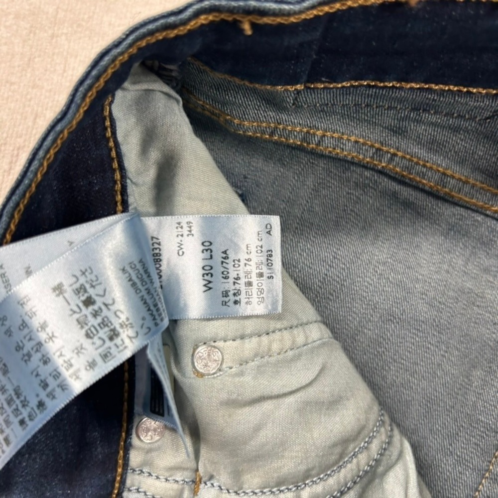 Levis 721 High Rise Skinny Jeans Dark Wash Denim Blue Womens 30x30 - Picture 8 of 14